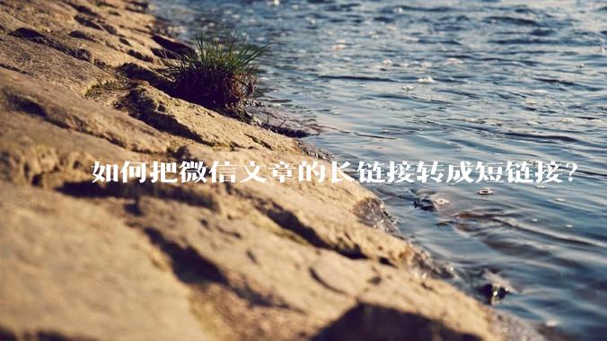 如何把微信文章的长链接转成短链接？
