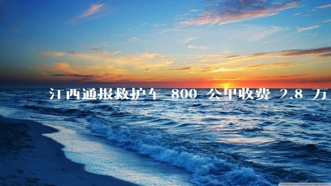 江西通报救护车 800 公里收费 2.8 万「不合理，暂停医院转运服务」，该医院要承担怎样的法律责任？