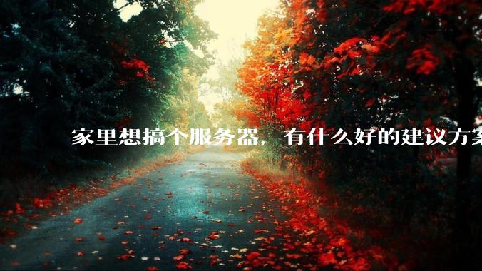 家里想搞个服务器，有什么好的建议方案吗？