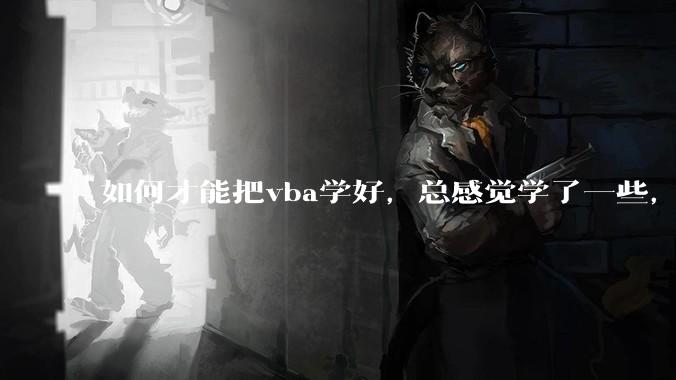如何才能把vba学好，总感觉学了一些，隔一段时间不用又忘记又从头开始。?
